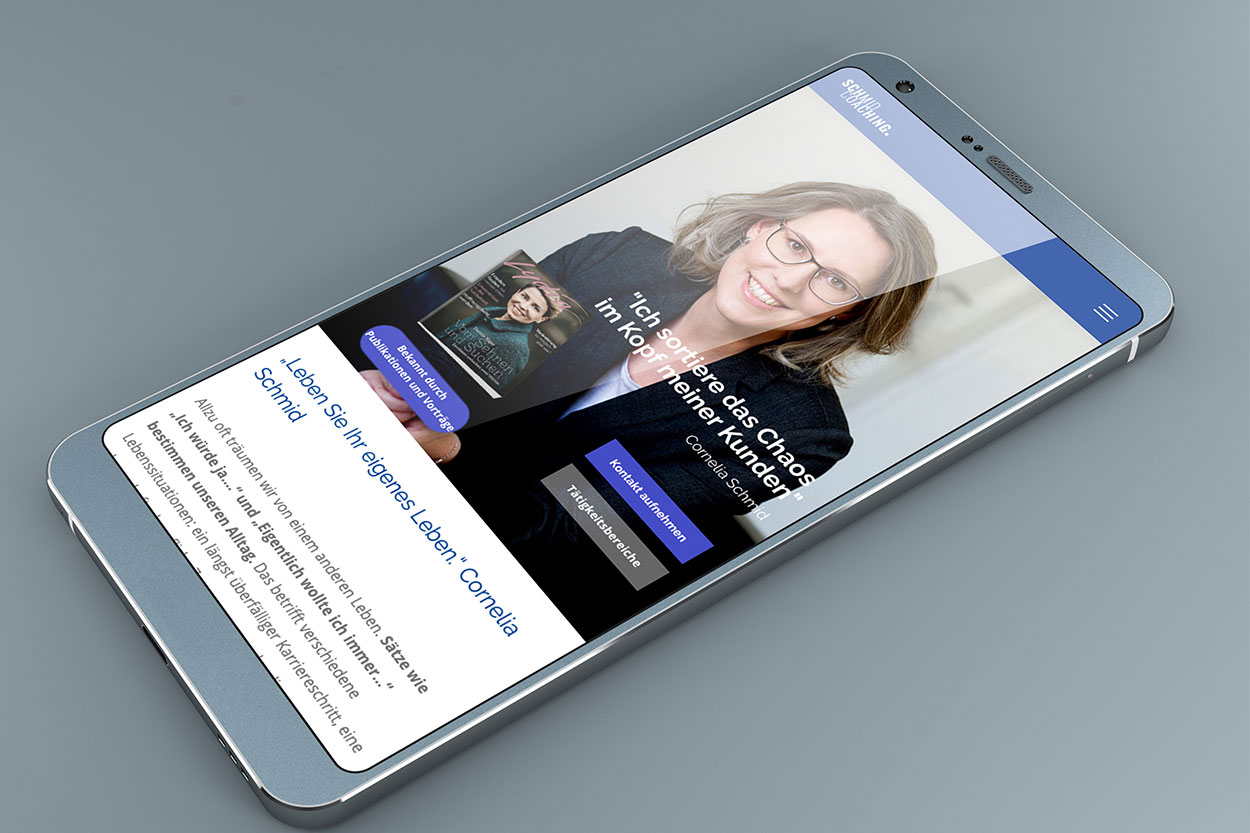 Smartphone Ansicht Schmid Coaching