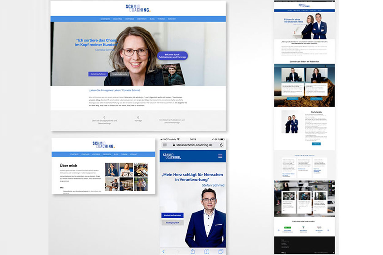Übersicht der Schmid Coaching Websites